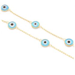 Colar Olho Grego em Ouro 18 Kilates - 21160